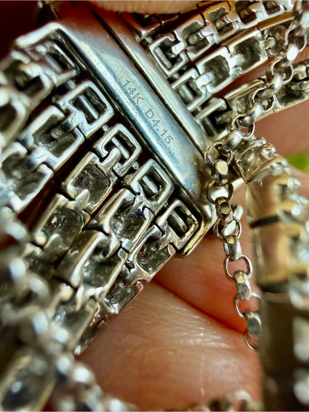14k gold and 4.15 carat Multi-Row diamond Bracelet